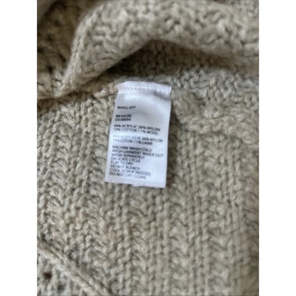 Royal Robbins Women’s Sz Medium Collared Cardigan Cream Covered Buttons - Picture 8 of 10